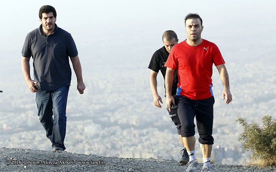 خادم و شاگردانش در ارتفاعات تهران+عکس