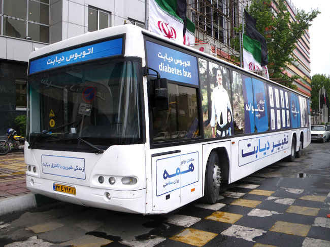 اتوبوس «دیابت» برای معاینه رایگان تهرانی‌ها