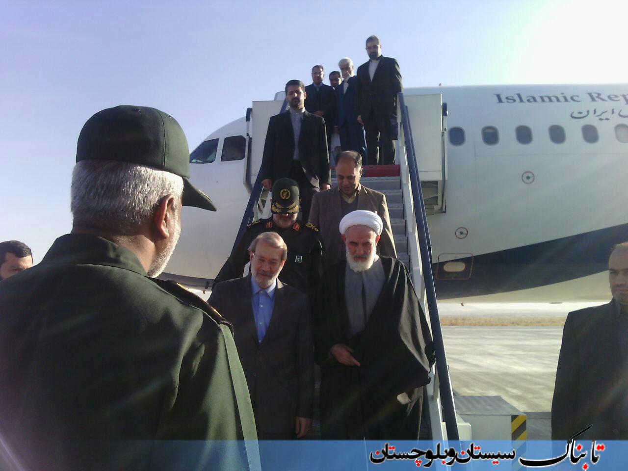 ورود رئیس مجلس به زاهدان