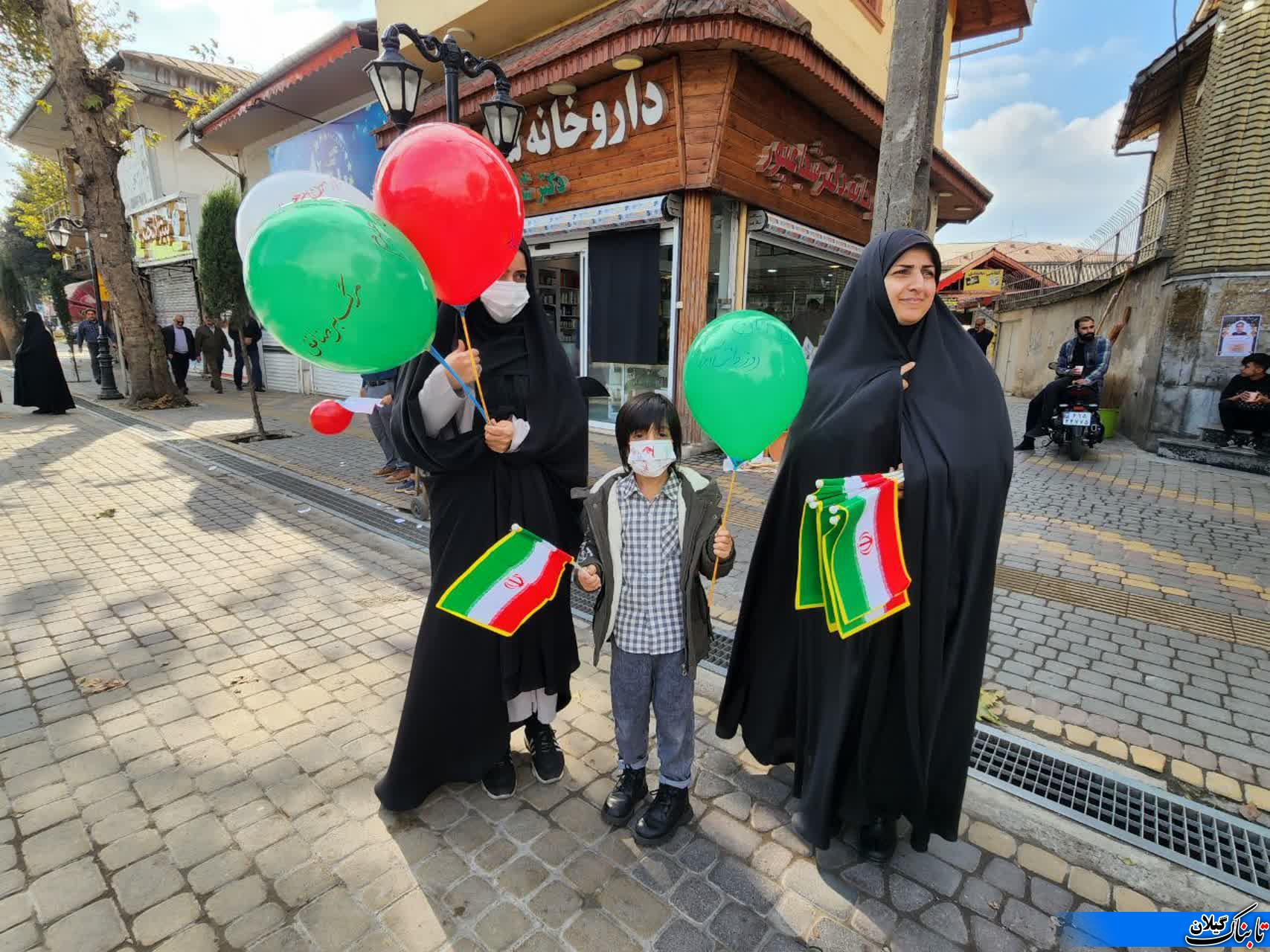 گزارش تصویری راهپیمایی ۱۳ آبان در رودسر و املش بگزارش خبرنگاران خبرگزاری تابناک