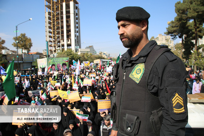 مراسم راهپیمایی 13 آبان در مشهد مقدس