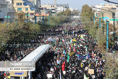 مراسم راهپیمایی 13 آبان در مشهد مقدس