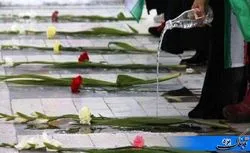 قبور مطهر چهار هزار شهید استان یزد گلباران شد